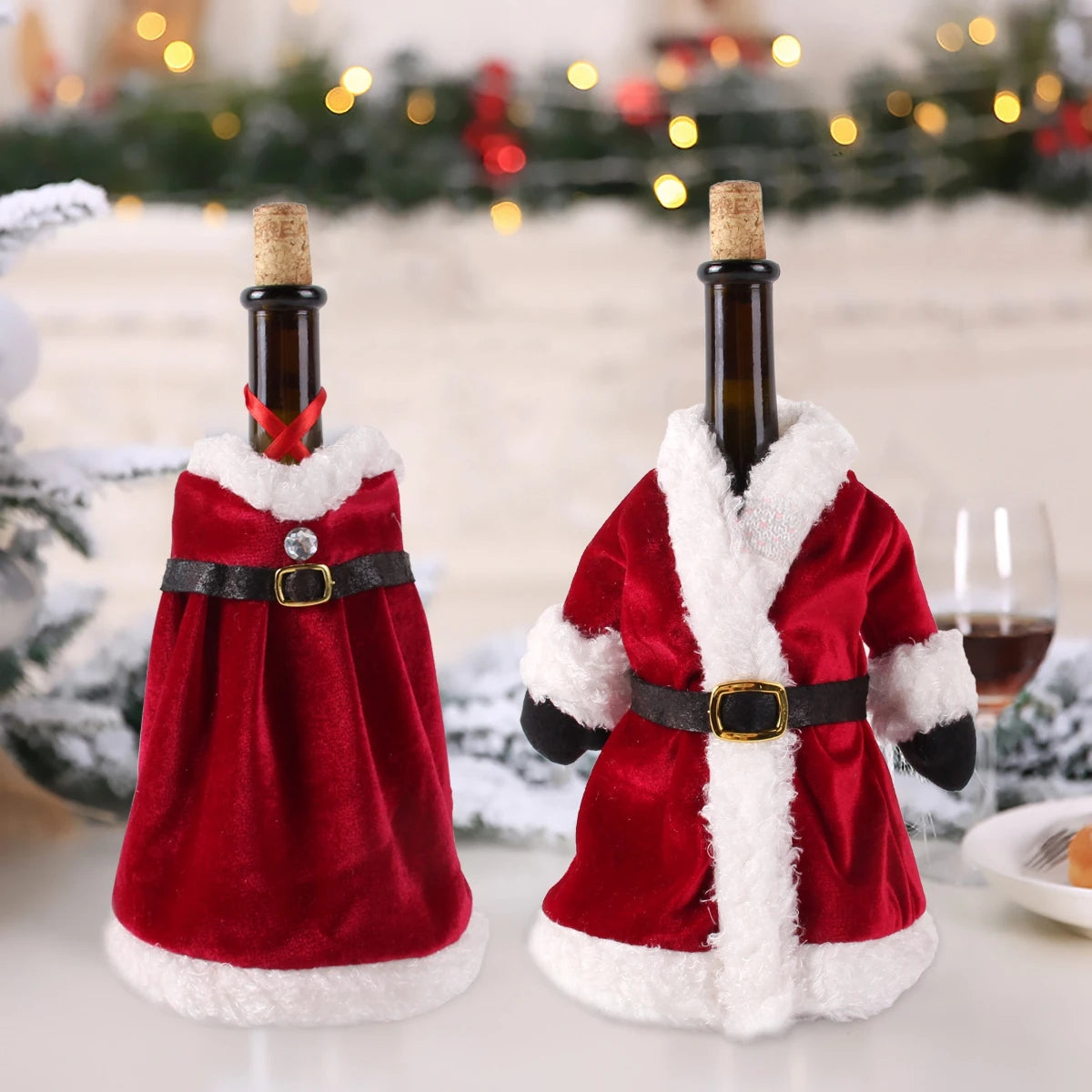 Festive Christmas Wine Cover