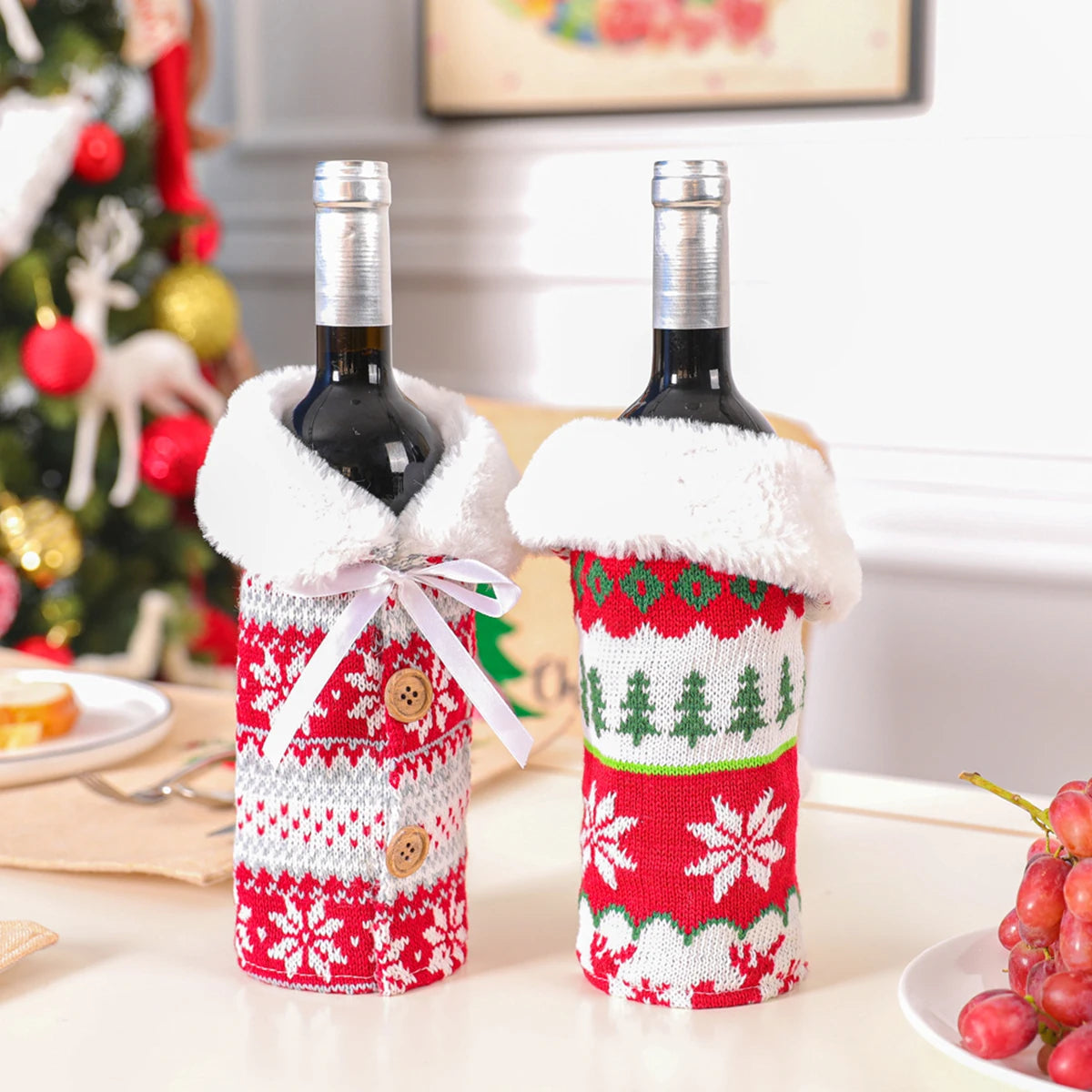 Festive Christmas Wine Cover