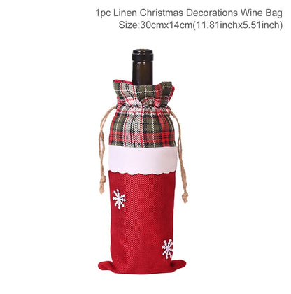 Festive Christmas Wine Cover